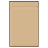 ポストイン封筒 小 未晒 100 （225×305×25）