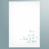 喪中はがき　４３２ ｸﾞﾚｰ色郵便枠（野花）