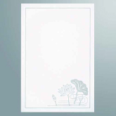 喪中はがき　４４１ ｸﾞﾚｰ色郵便枠（蓮花アイボリー）